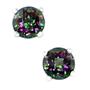925 Sterling Silver Post Earrings, Mystic Fire Topaz, SE012