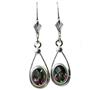 925 Sterling Silver Leverback Earrings, Mystic Fire Topaz, SE008