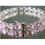 SB001, Pure Pink Topaz,  Sterling Silver Bracelet