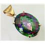 P082, Mystic Fire Topaz 14K Gold Pendant