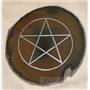 6 " Quartz Silver Pentagram Wicca Altar Table Accent