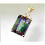 P042, Mystic Fire Topaz 14K Gold Pendant