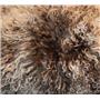 3" sq brown with beige tips curly 4-5"  tibetan lambskin corner seam 26849