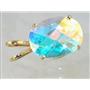 P084, Mercury Mist Topaz 14K Gold Pendant