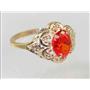 10K, 14K or 18K Gold Ladies Ring, Created Padparadscha Sapphire, R125