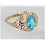 10K, 14K or 18K Gold Ladies Ring, Swiss Blue Topaz , R125