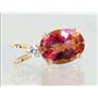 P019, Twilight Fire Topaz 14K Gold Pendant
