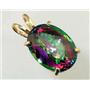 P080, Mystic Fire Topaz 14K Gold Pendant