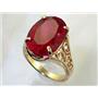 10K, 14K or 18K Gold Ladies Ring, Created Ruby, R049
