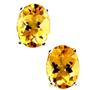 925 Sterling Silver Post Earrings, Citrine, SE002