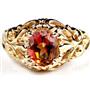 10K, 14K or 18K Gold Ladies Ring, Twilight Fire Topaz, R113
