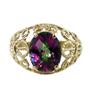 10K, 14K or 18K Gold Ladies Ring, Mystic Fire Topaz, R162