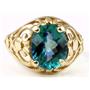 10K, 14K or 18K Gold Ladies Ring, Neptune Garden Topaz, R004
