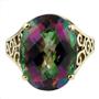 10K, 14K or 18K Gold Ladies Ring, Mystic Fire Topaz, R049