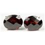 925 Sterling Silver Post Earrings, Mozambique Garnet, SE102