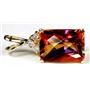 P042, Twilight Fire Topaz 14k Gold Pendant