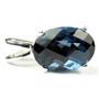 925 Sterling Silver Pendant, London Blue Topaz, SP006