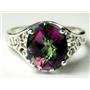 SR057, Mystic Fire Topaz, 925 Sterling Silver Ring