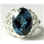 SR260, London Blue Topaz 925 Sterling Silver Ring