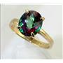 10K, 14K or 18K Gold Ladies Ring, Mystic Fire Topaz, R055