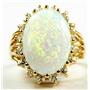 10K, 14K or 18K Gold Ladies Ring, Created White Opal, R270