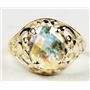 10K, 14K or 18K Gold Ladies Ring, Mercury Mist Topaz, R004