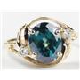 10K, 14K or 18K Gold Ladies Ring, Paraiba Topaz, R021