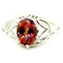 SR137, Twilight Fire Topaz, 925 Sterling Silver Ring