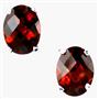 925 Sterling Silver Post Earrings, Mozambique Garnet, SE002