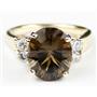 10K, 14K or 18K Gold Ladies Ring, Smoky Quartz, R123