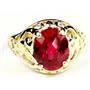 10K, 14K or 18K Gold Ladies Ring, Created Ruby, R004