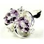 Sterling Silver Ladies Ring, Amethyst, SR016