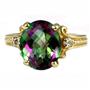 10K, 14K or 18K Gold Ladies Ring, Mystic Fire Topaz, R136