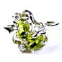 Sterling Silver Ladies Ring, Peridot, SR016