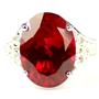 Sterling Silver Ladies Ring, Created Ruby, SR049