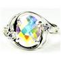 Sterling Silver Ladies Ring, Mercury Mist Topaz, SR021