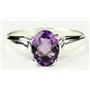 SR058, Amethyst, 925 Sterling Silver Ring
