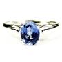SR058, Created Blue Sapphire, 925 Sterling Silver Ring