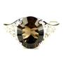 SR057, Smoky Quartz, 925 Sterling Silver ring