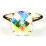 10K, 14K or 18K Gold Ladies Ring, Mercury Mist Topaz, R055