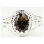 Smoky Quartz, 925 Sterling Silver Ring, SR070