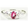 SR192, Pure Pink Topaz, 925 Sterling Silver Ring