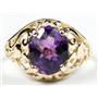 10K, 14K or 18K Gold Ladies Ring, Amethyst, R004