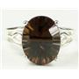 SR139, Smoky Quartz, 925 Sterling Silver Ring