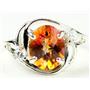 Sterling Silver Ladies Ring, Twilight Fire Topaz, SR021