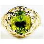 10K, 14K or 18K Gold Ladies Ring, Peridot, R004