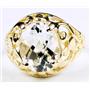10K, 14K or 18K Gold Ladies Ring, Silver Topaz, R004