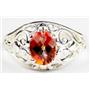 Twilight Fire Topaz, 925 Sterling Silver Ring, SR111