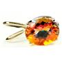 P002, Twilight Fire Topaz 14k Gold Pendant