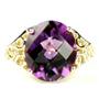 10K, 14K or 18K Gold Ladies Ring, Amethyst, R057